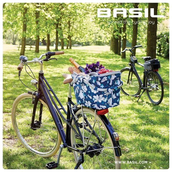 Magnolia Carry All – Fahrradkorb – hinten - blau